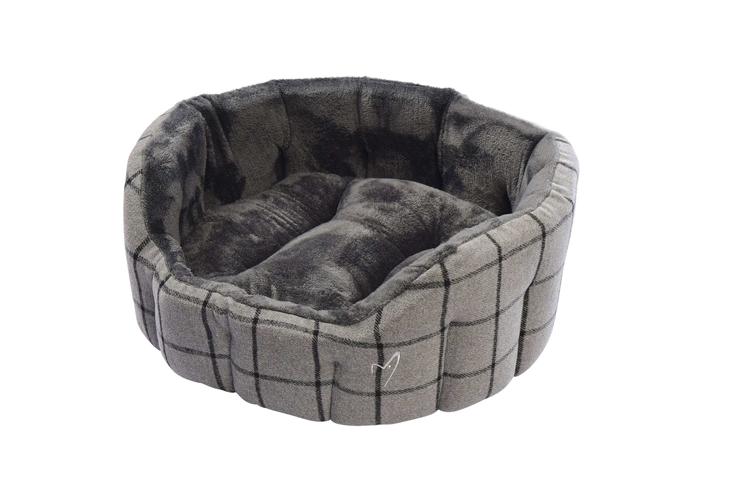 Gorpets Camden Deluxe Bed Small 56 cm (22 Inch) Grey Check