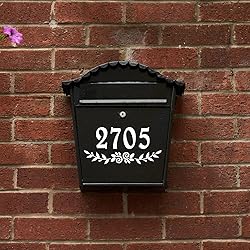 4 Inch Reflective White Mailbox Numbers Stickers, 4