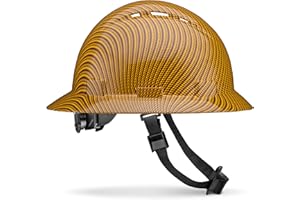 Acerpal Full Brim Vented Carbon Fiber Design Hard Hats Gloss Finish OSHA Hard Hat for Construction with 6-Point Suspension