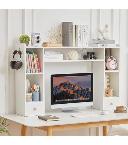 Amazon.com: NILZA Desktop Organizer Shelf Wood Storage Rack 16in