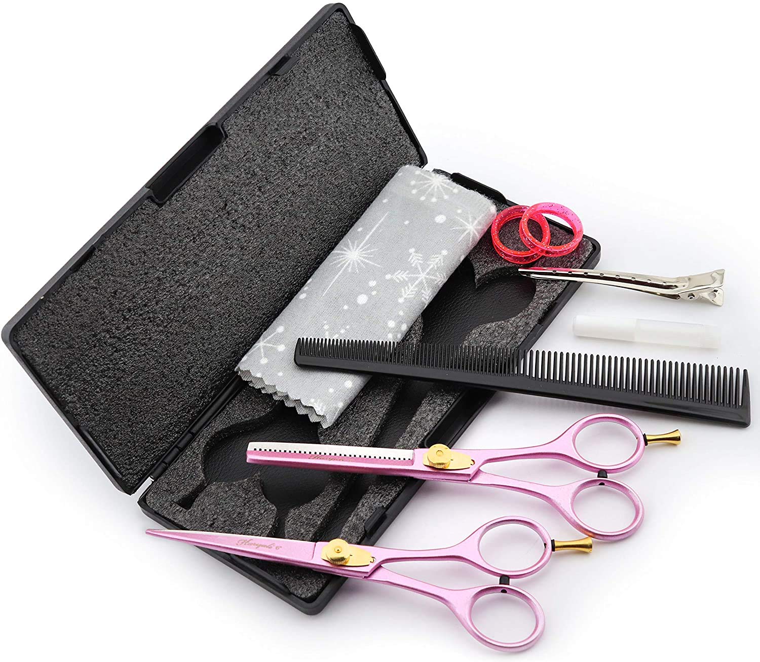 Haryali London Hairdresser and thinning scissors sets for men and women professional hair cutting