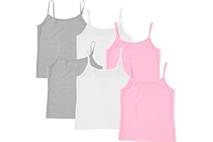 Pink Angel 6 Pack Girls Camisole Adjustable Straps
