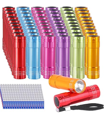 EverBrite 9-LED Flashlight 6-Pack With Batteries & Lanyards (Handheld, Waterproof)