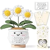 Inspirational Appreciation Gifts for Women, Positive Daisy Flower Emotional Support Crochet, May You Be Proud of The Work That You Do, Valentines Day Thank You Gifts for Her Coworker Employee Teacher