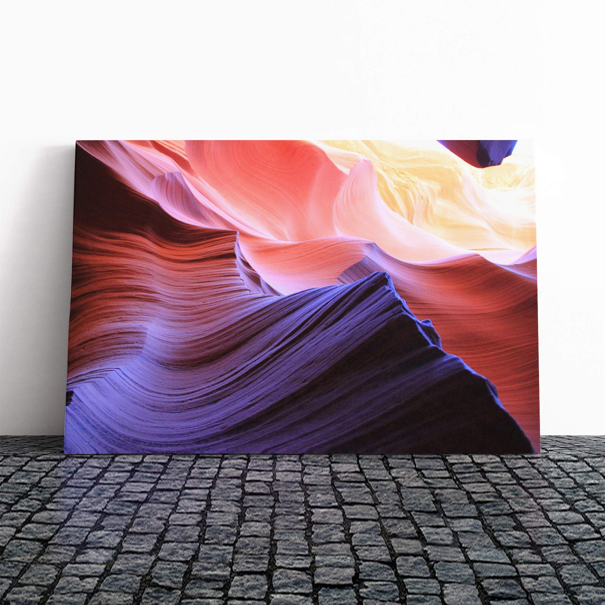 Landscape Canyon Sandstone (6) Canvas Print | Gallery Wrapped 30mm Frame Wall Art | 20x14 inches | Ready to Hang | Modern Landscape Picture | Living Room Bedroom Lounge Office