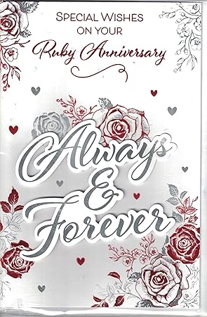 40th Anniversary Card To A Special Couple Celebrating 40 Years Together Ruby Anniversary Card Amazon Co Uk Toys Games