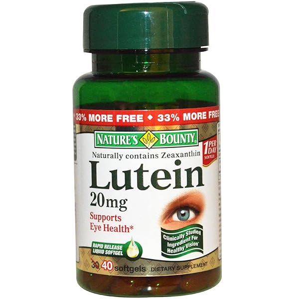 NATURE’S BOUNTY LUTEIN 20MG, 40 SOFTGELS (PACK OF 2)