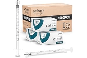 Bulk Case - 1mL Luer Lock Syringe (No Needle) | Sterile & Individually Wrapped | Professional, Industrial & Personal Use | 10