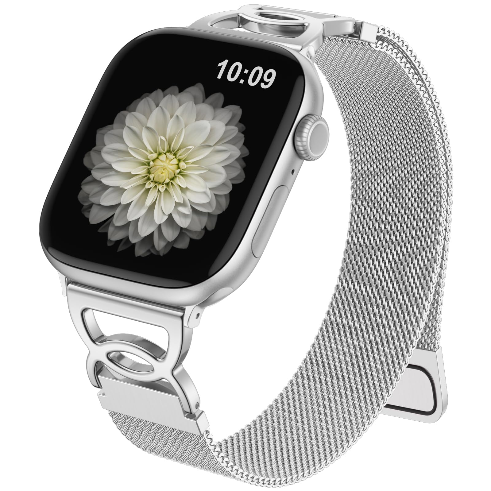 Adorve Compatible with Apple Watch Bands 40mm 41mm 38mm 42mm 44mm 45mm 46mm 49mm Women, Slim Stainless Steel Milanese Mesh Loop Magnetic Wristbands for iWatch Bands Series 11 10 9 8 7 6 5 4 3 2 1 SE3