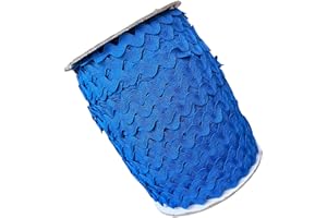 AUNHIRU Multiple Colors Available Rick Rack Trim for Crafting and Sewing, 10yards (Blue)