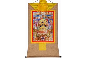 Gandhanra Tantric Tibetan Buddhist Thangka Wall Hanging,Kalacakra Vajrayogini Thangka,Hot Stamping Brocade Buddhist Tapestry 