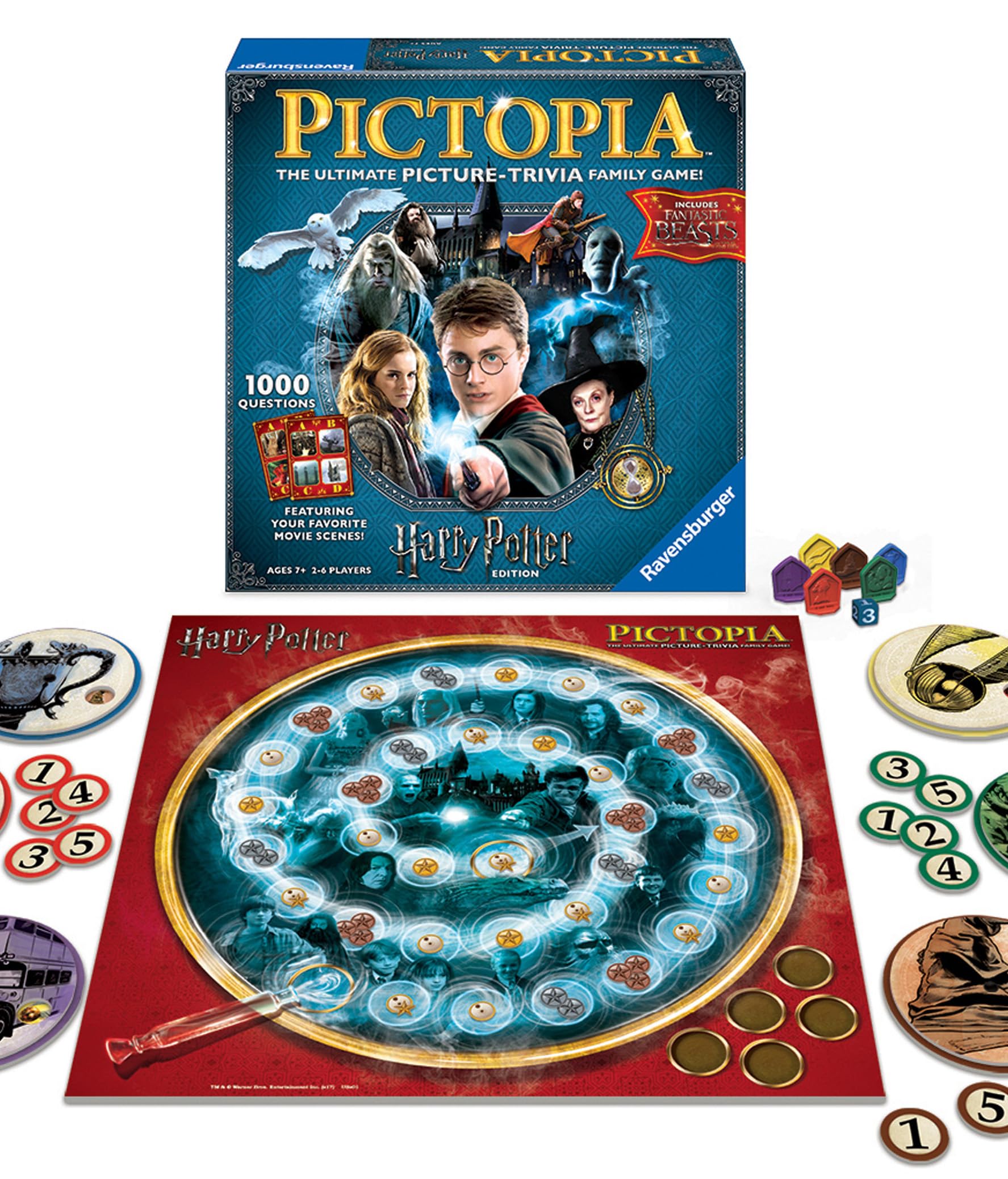 Ravensburger Harry Potter Pictopia Picture Trivia Family Board Games for Kids and Adults Age 7 Years Up - 2 to 6 Players