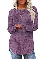 Saloogoe Long Sleeve Shirts for Women Dressy Casual