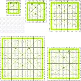 5 Quilting Rulers(2.5",3.5", 5", 6", 8"),Square Rulers