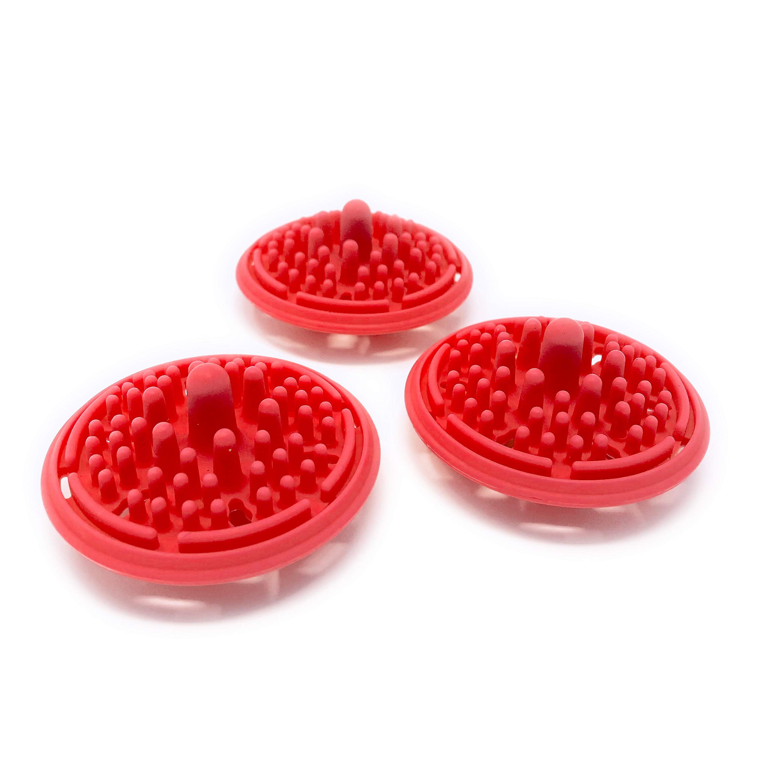 Paint Puck® Paint Brush Cleaner (3-Pack) Silicone Cup Insert Cleaning System | Fine Art, Studio, Classroom | Acrylic, Watercolor, Oil, Thicker Mediums | Reusable, Ecofriendly Red