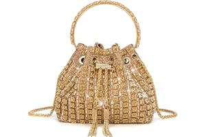 Sweetovo Sparkly Diamond Evening Bag Clutch Purses for Women Rhinestone Purse Glitter Handbag for Party Prom Cocktail Wedding