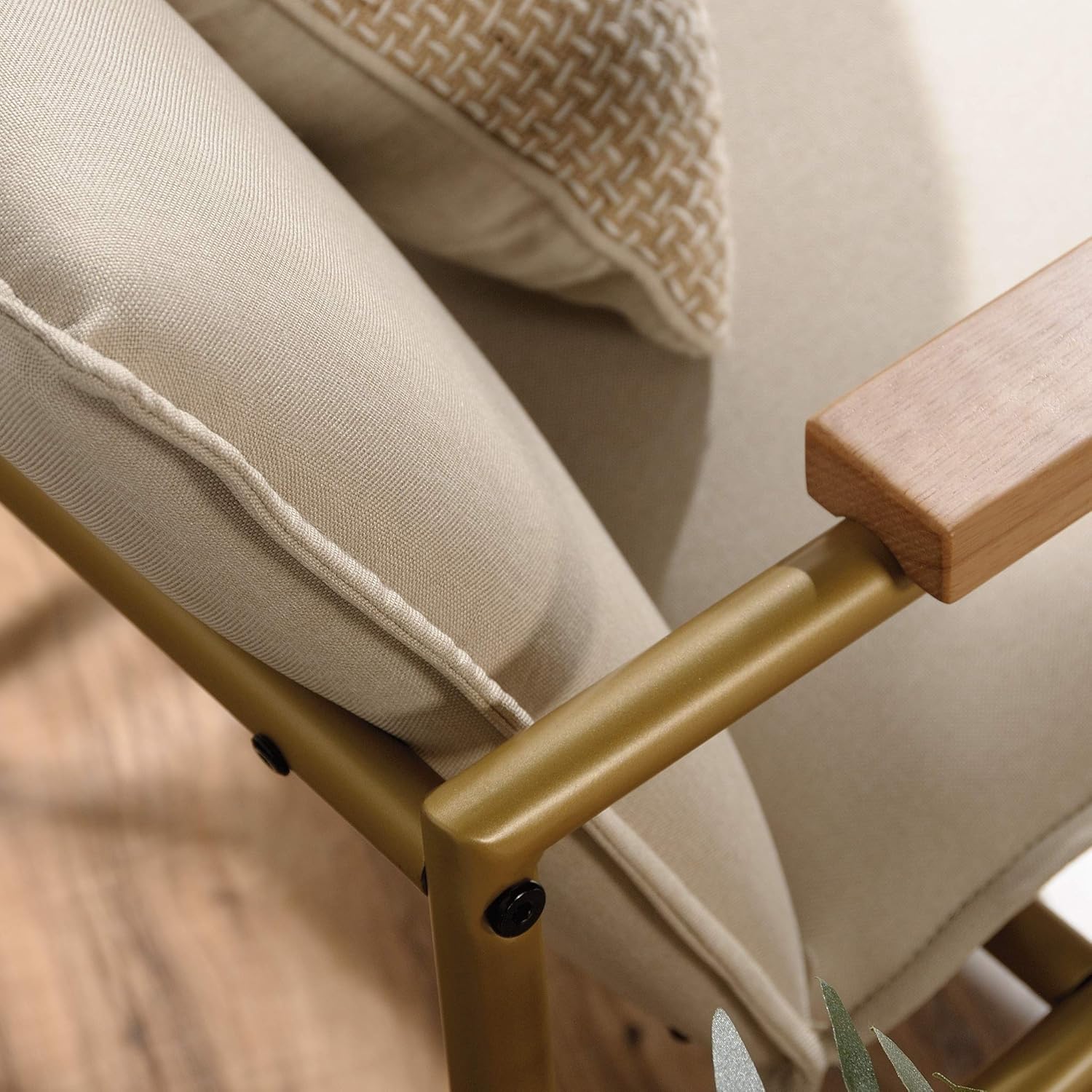 Sauder Coral Cape Lounge Chair, L: 26.77" x W: 28.35" x H: 26.77", Ivory Finish: Furniture & Decor