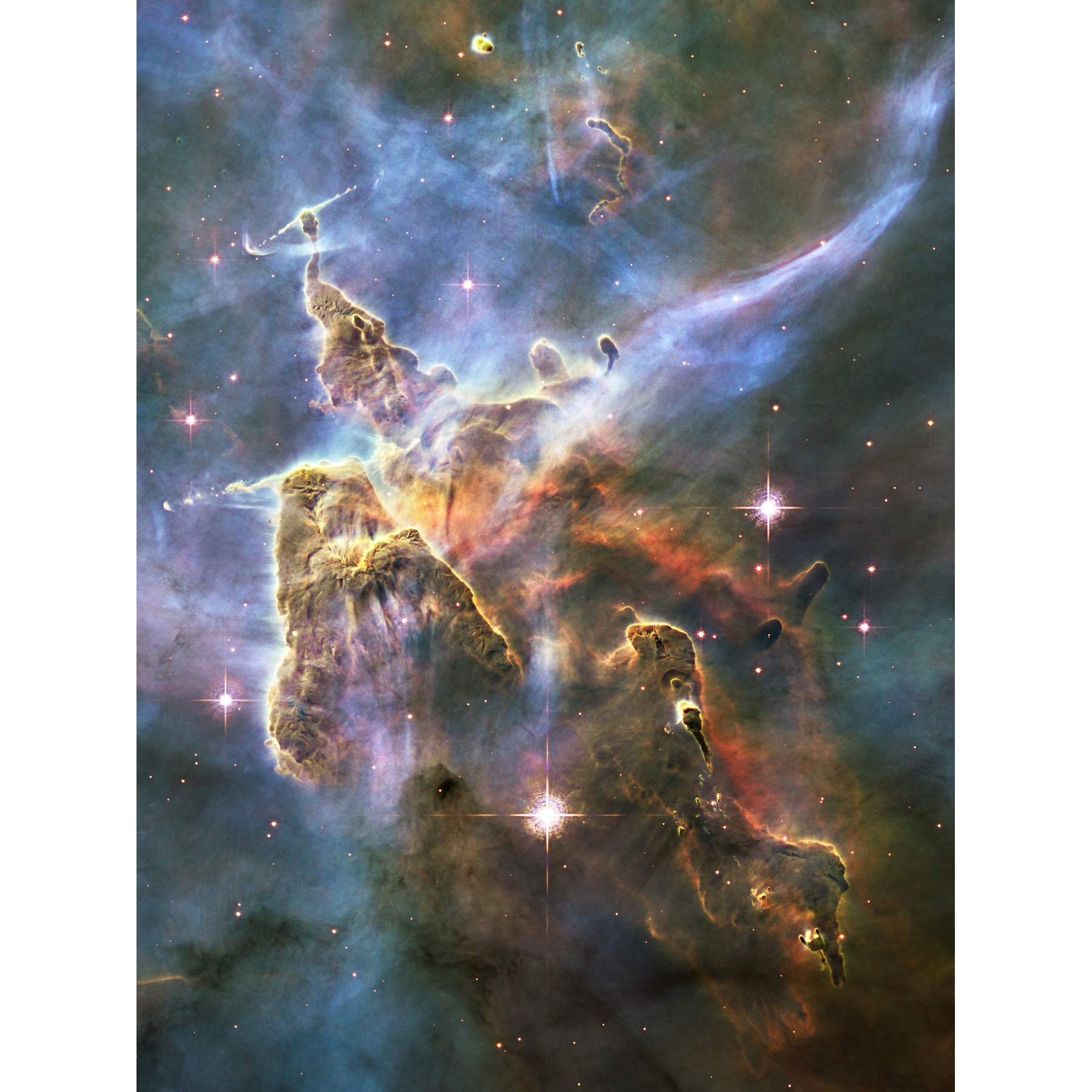 Wee Blue Coo Hubble Space Telescope Landscape Carina Nebula Art Canvas Print