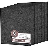 HSIAMEN Activated Carbon Pre-filters Compatible with Coway Airmega AP-1512HH & 200M Air Purifier, Remove Odor, VOCs Eliminator, Fresh Air, Include 12 Self-Stick Strips, Fresh 6-Pack