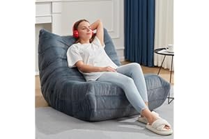 Hobestluk Bean Bag Chairs Adults Bean Bag Chair Giant Beanbag Chair Sofa Memory Foam Bean Bag Chair Fireside Bean Bags Big La