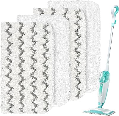 HOMEXCEL Reusable Steam Mop Pads for Shark S1000 Series 4 Pack