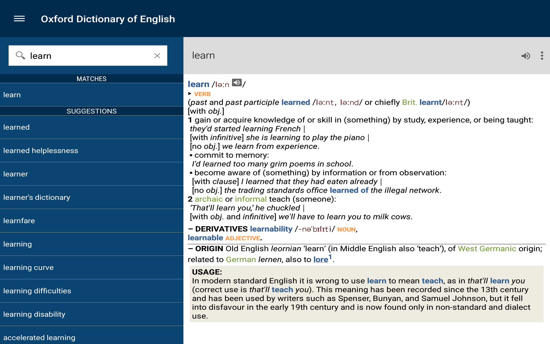 Oxford Dictionary of English with Audio - Thumbnail 2