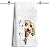 LUKIPOM280 Funny Goldendoodle Gifts Hand Towels, You Will Never Pee Alone Funny Bathroom Hand Towels, Goldendoodle Dog Bathroom Decor, 16x24 Inches