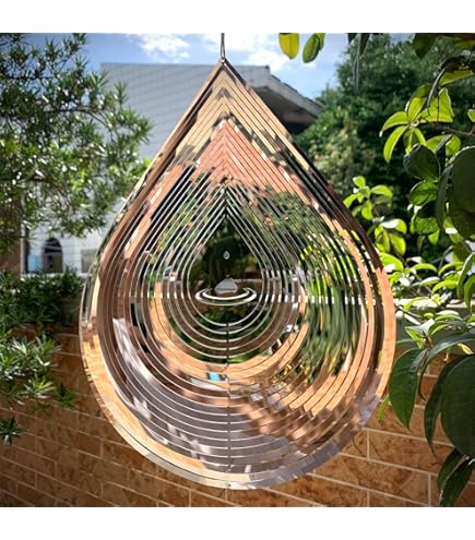 木製 ウィンドスピナー \"Whirl-in-the-wind\" カナダ製 Wooden Spiral Wind Spinner : Amazon.ca: Patio, Lawn & Garden