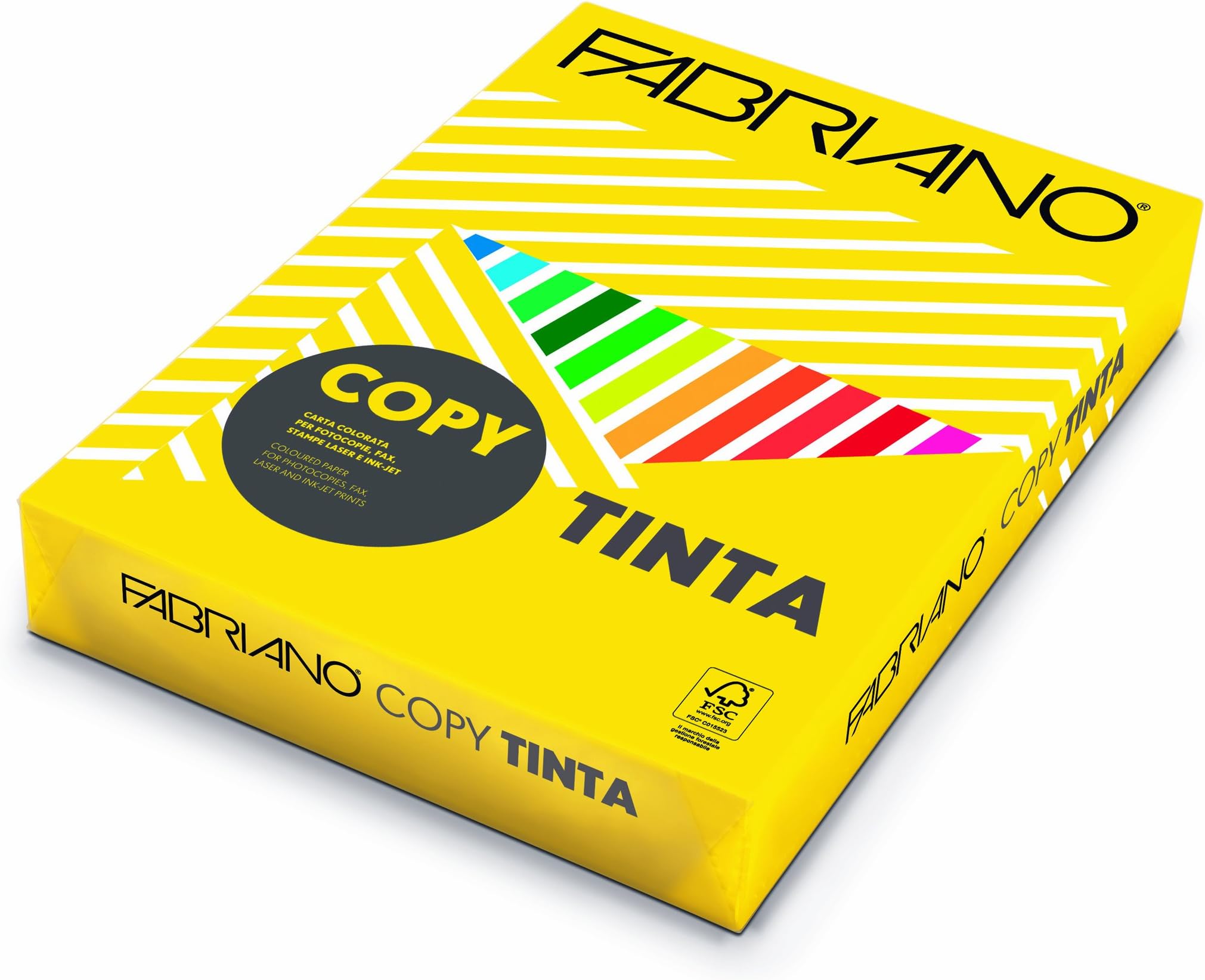 Creative World Of Crafts 160 gsm A4 Colour Tinta Paper, Yellow