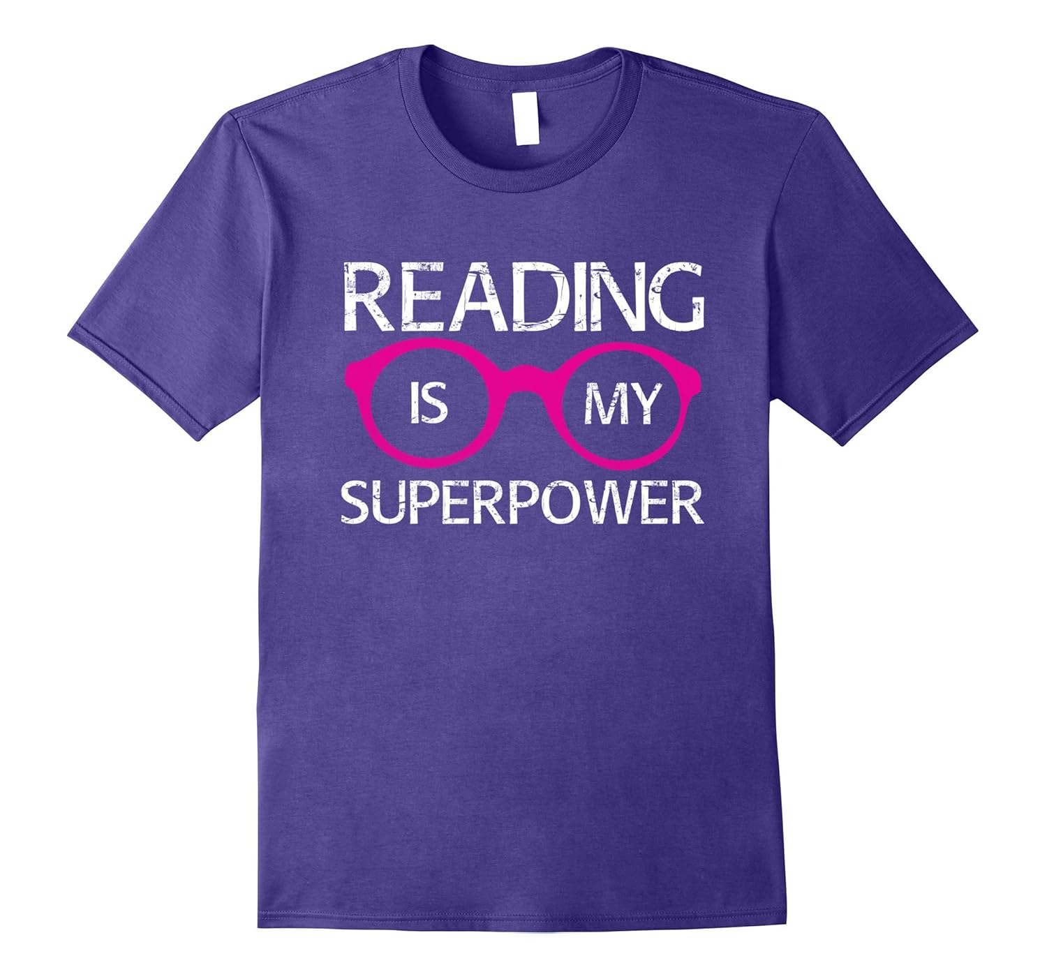 Funny Book Superhero Tee Reading Is My Superpower T-Shirt-Rose