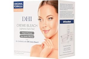 DHI Creme Bleach Mild Original Sensitive Formula Lightens Dark Hair Face & Body 1.9 OZ