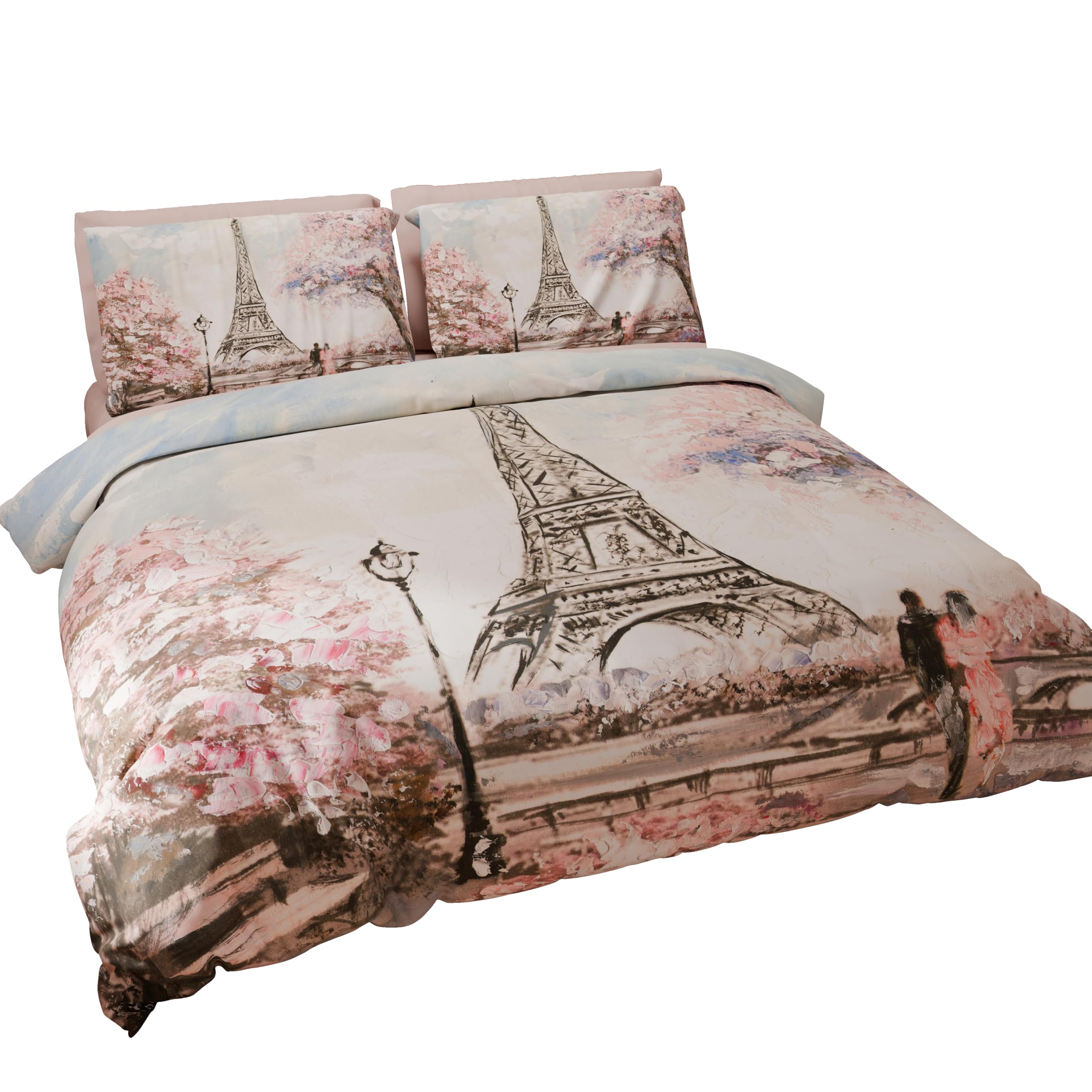Copripiumino Digitale Tutto Stampato Microfibra Duvet Set, Quilt Covers, Bedding Sets, Satin Fabric, Paris King — image 1