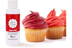 ANN CLARK COOKIE CUTTERS Ann Clark Super Red Food Coloring Gel Large 4.5 oz Professional Grade Made in USA