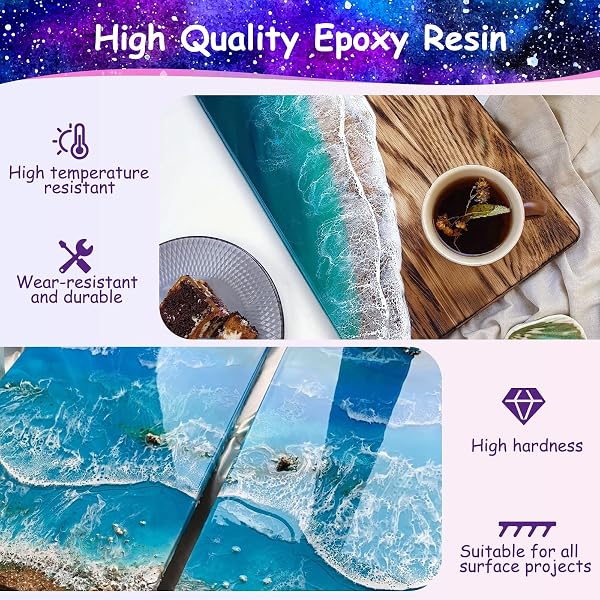 KISREL EPOXY RESIN 82OZ – CLEAR EPOXY RESIN KIT WITH 15 PIGMENTS AND 15 COLORS OF MICA POWDERS – NO YELLOWING NO BUBBLE CASTING RESINA FOR ART CRAFTS, JEWELRY MAKING, WOOD & RESINA MOLDS(41OZ X 2)