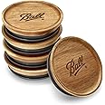 Ball Jar Wooden Storage Lids, regular, Brown
