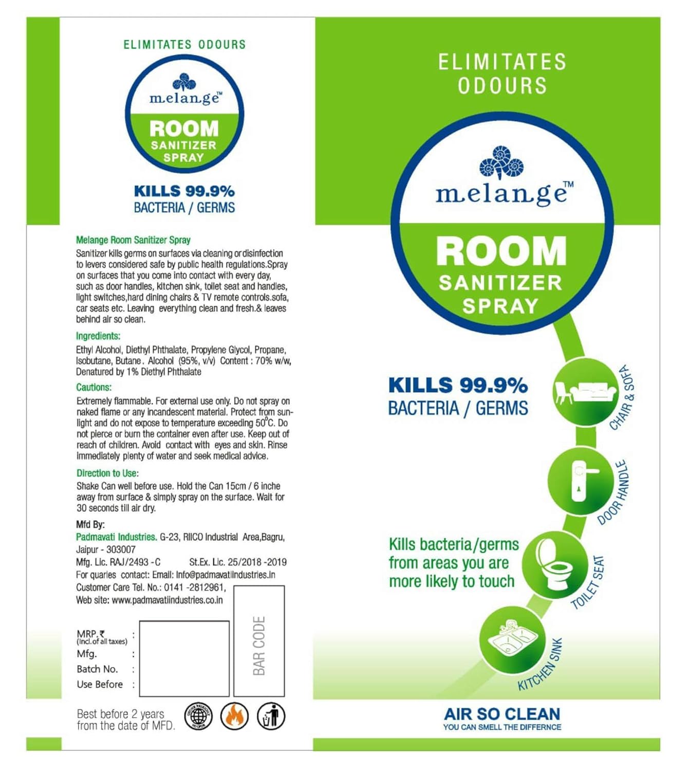 Kills 99.9 Bacteria/Germs Room Sanitizer Spray Best Price With Best Deal in Your City