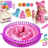 96Pc Weaving Loom Kit, Knitting Loom Kit with Storage Bag &amp; Crochet Hooks | Includes Binding Needles,Yarn and Crochet Hooks, Perfect for Making Scarves, Hats, DIY Craft Kit for Beginners
