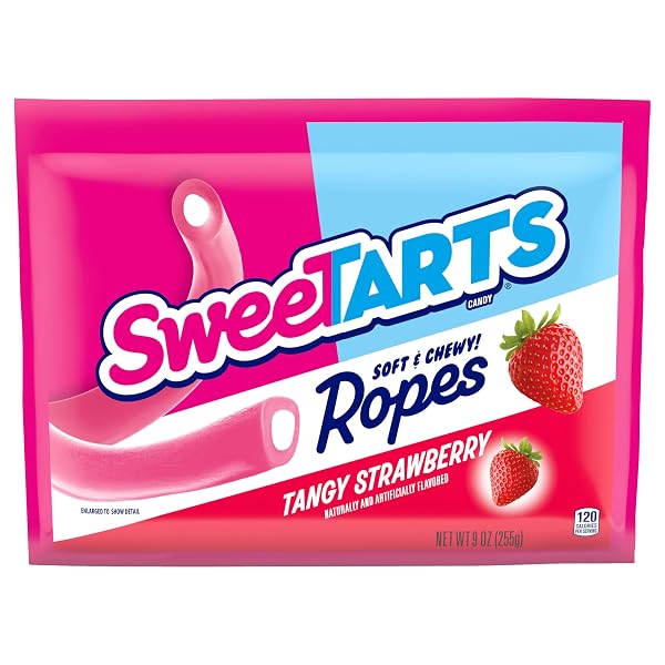 SWEETARTS SOFT & CHEWY ROPES CANDY, TANGY STRAWBERRY...
