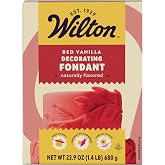 Wilton Red Fondant, Vanilla Flavored, Premade, 23.9 oz. | Soft, Pliable Red Fondant with Vanilla Flavor Rolls Smoothly for Covering Cakes, Flowers &amp; Edible Accents