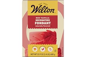 Wilton Red Fondant for Cake Decorating Premade, Vanilla Flavored, Easy to Roll & Ready to Use, 23.9 oz.
