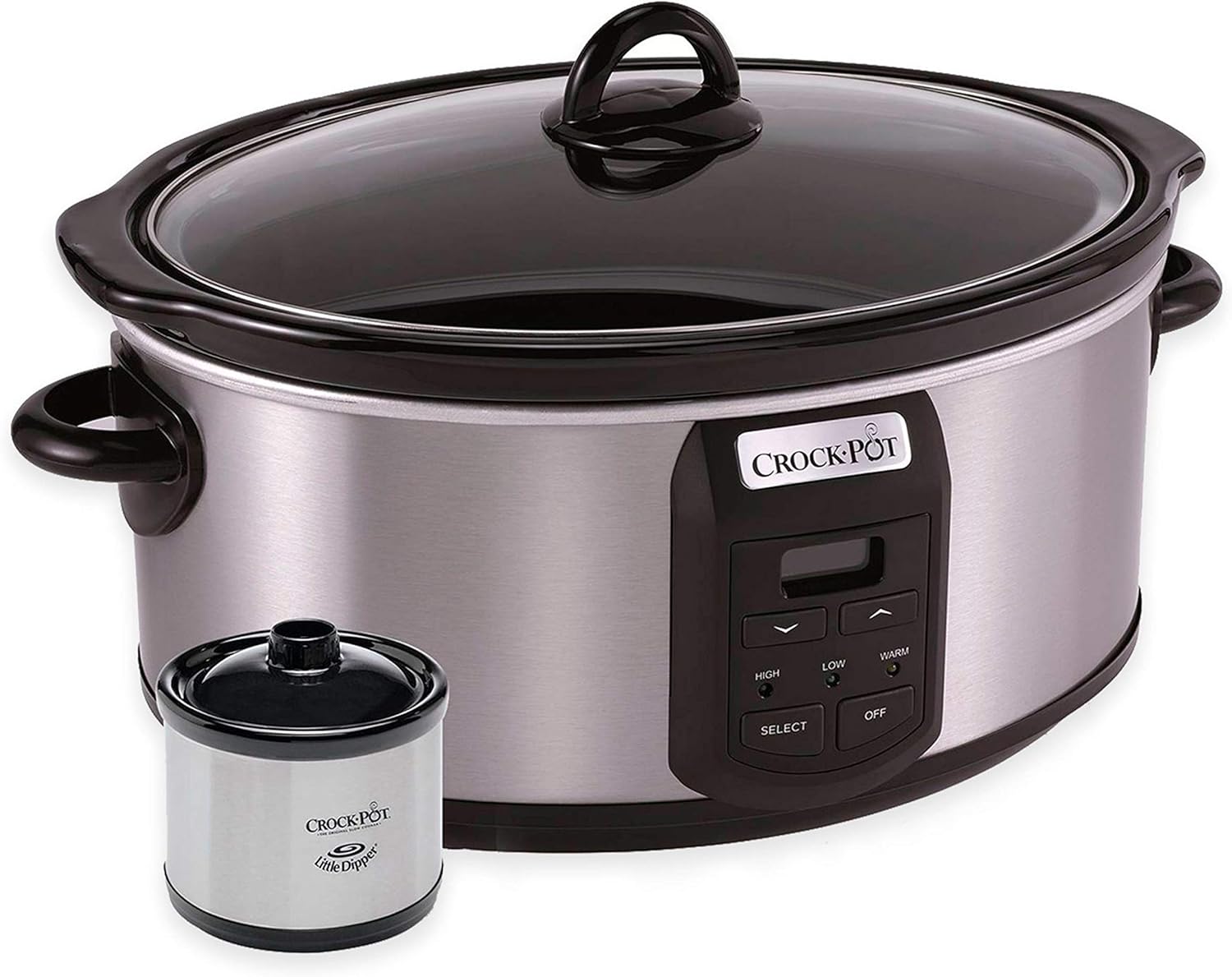 Crock-Pot 6-Quart Programmable Slow Cooker with Little Dipper Warmer (Renewed)