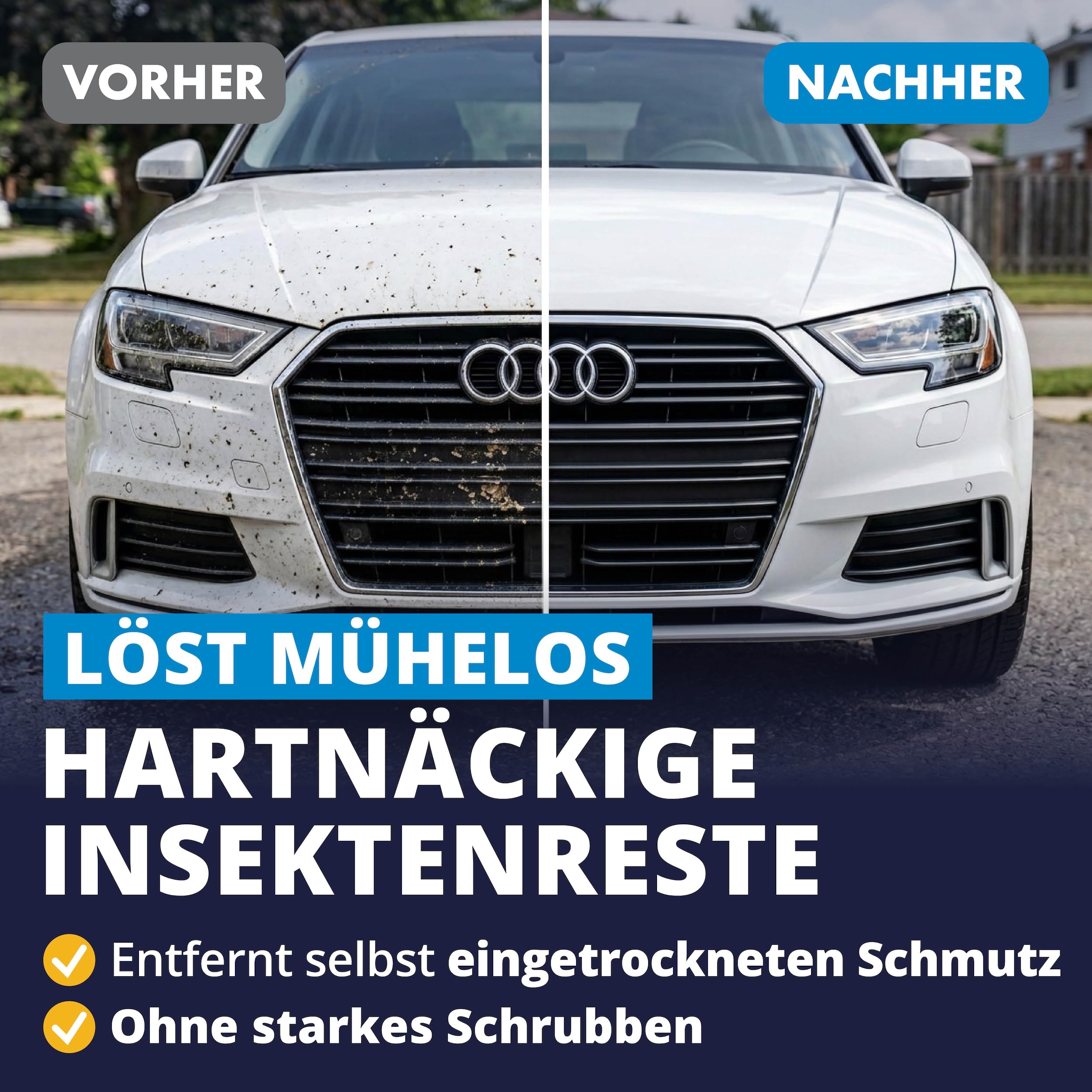 LICARGO Insektenentferner Auto 750ml – Insektenreiniger löst hartnäckige Insektenreste, Vogelkot, Baumharz – Fliegen- & Mückenentferner für Auto, Motorrad, Wohnmobil – Lack, Glas, Chrom, Kunststoff 2