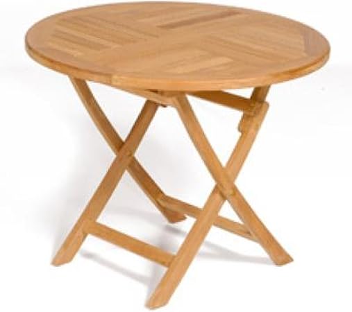 Amazon De Sonnenpartner Gartentisch Klapptisch York Rund O 90 Cm Teakholz 80060201