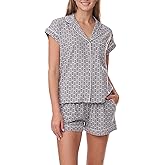 Tommy Hilfiger womens Girlfriend Short Sleeve Top and Shorts Pajama Set