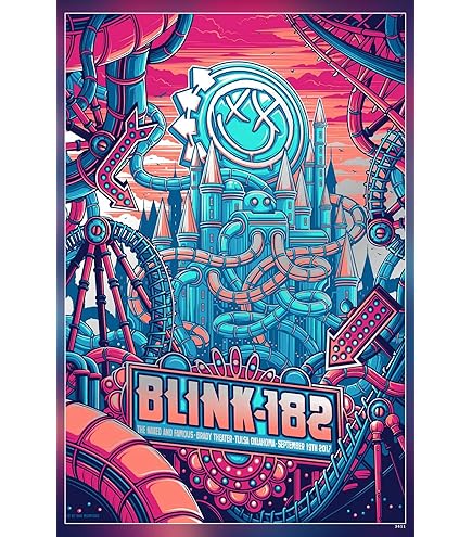 PosterNest Blink 182 Rare Concert Poster Matte Finish Paper Print