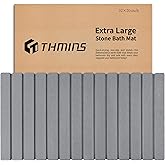THMINS Foldable XLarge Stone Bath Mat 32x20 inch, Diatomaceous Earth Bath Mat, Super Absorbent, Quick-Drying, Non-Slip, Space-Saving, Easy to Clean for Bathroom