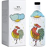 Antico Frantoio Muraglia | Premium Italian Extra Virgin Olive Oil | First Cold Pressed | Gourmet EVOO | Rooster Collectible Handmade Ceramic Bottle | 16.9 Fl.oz (500 ml)