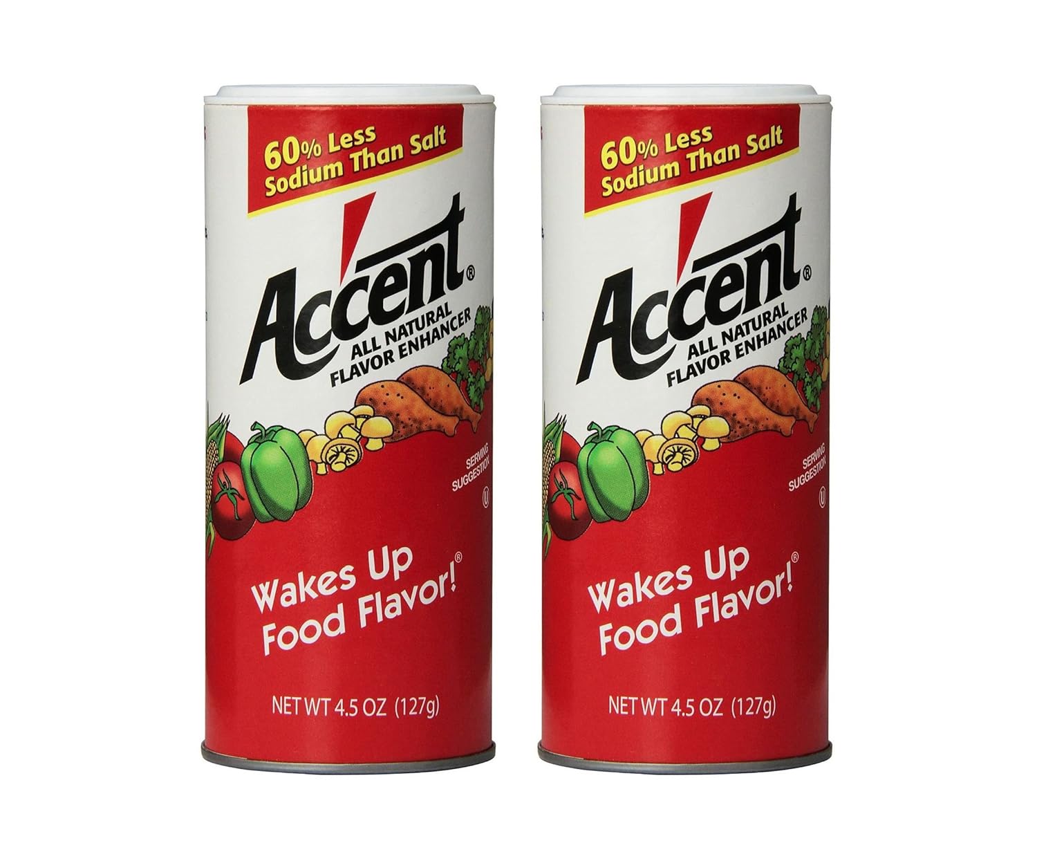 Accent Flavor Enhancer Shaker 4.5 Oz. Each 2 Pack