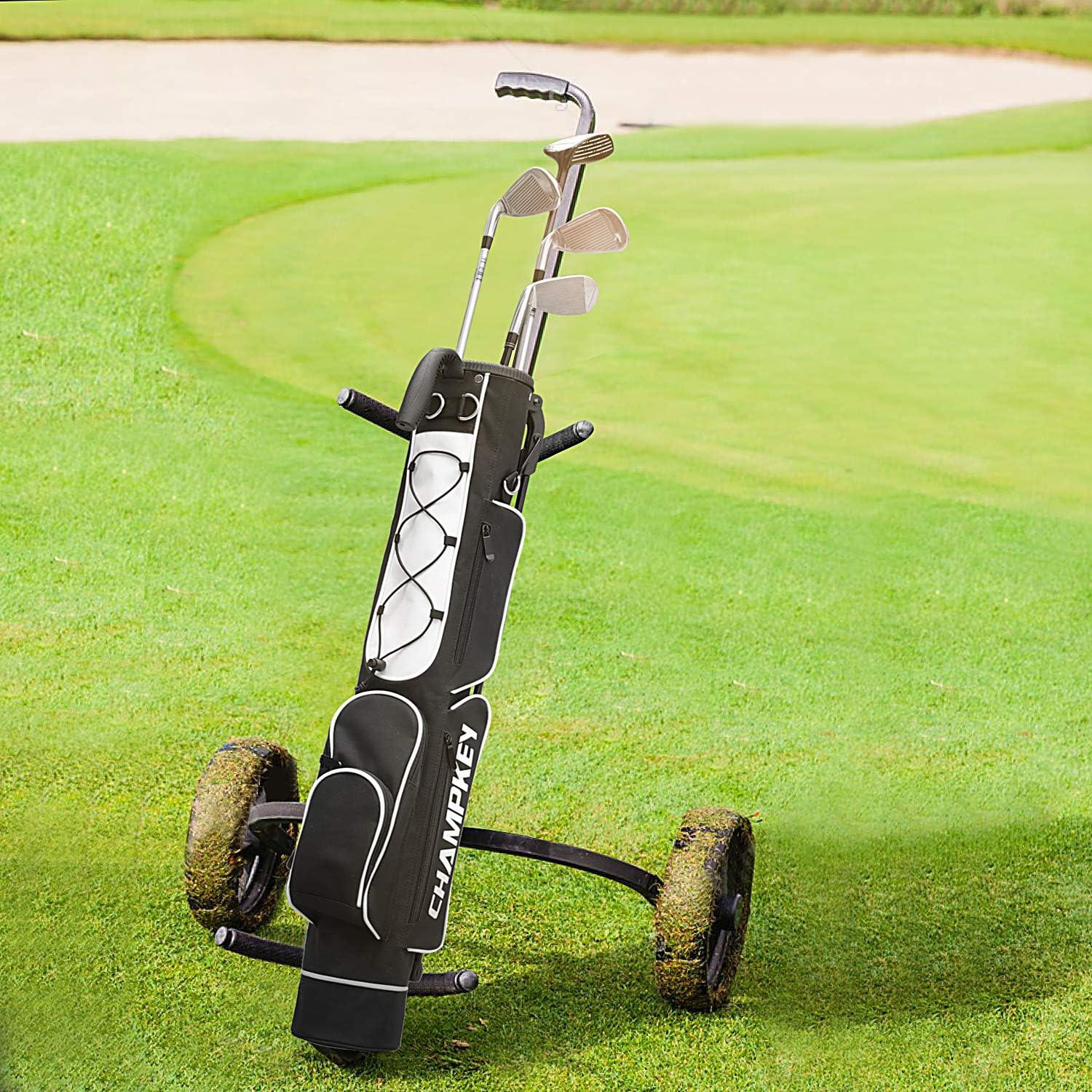 Champkey Lightweight Golf Stand Bag - Easy to Carry & Durable Pitch Golf Bag – Golf Sunday Bag Ideal for Golf Course & Travel : Sports & Outdoors