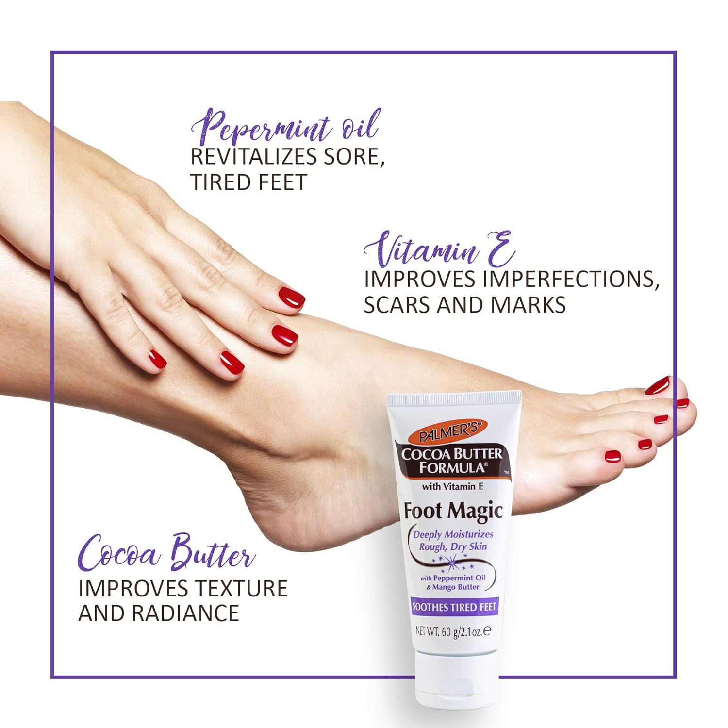 Palmer's Cocoa Butter Formula Foot Magic Moisturizing Cream with Vitamin E | 2.1 Ounces: Beauty